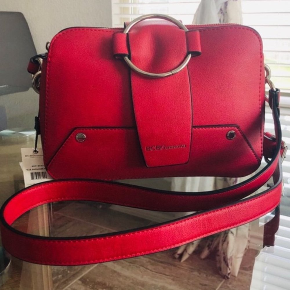 BCBGeneration Crossbody Bag Elle Shoulder Pomegranate Red NWT $148.00 - Picture 6 of 14